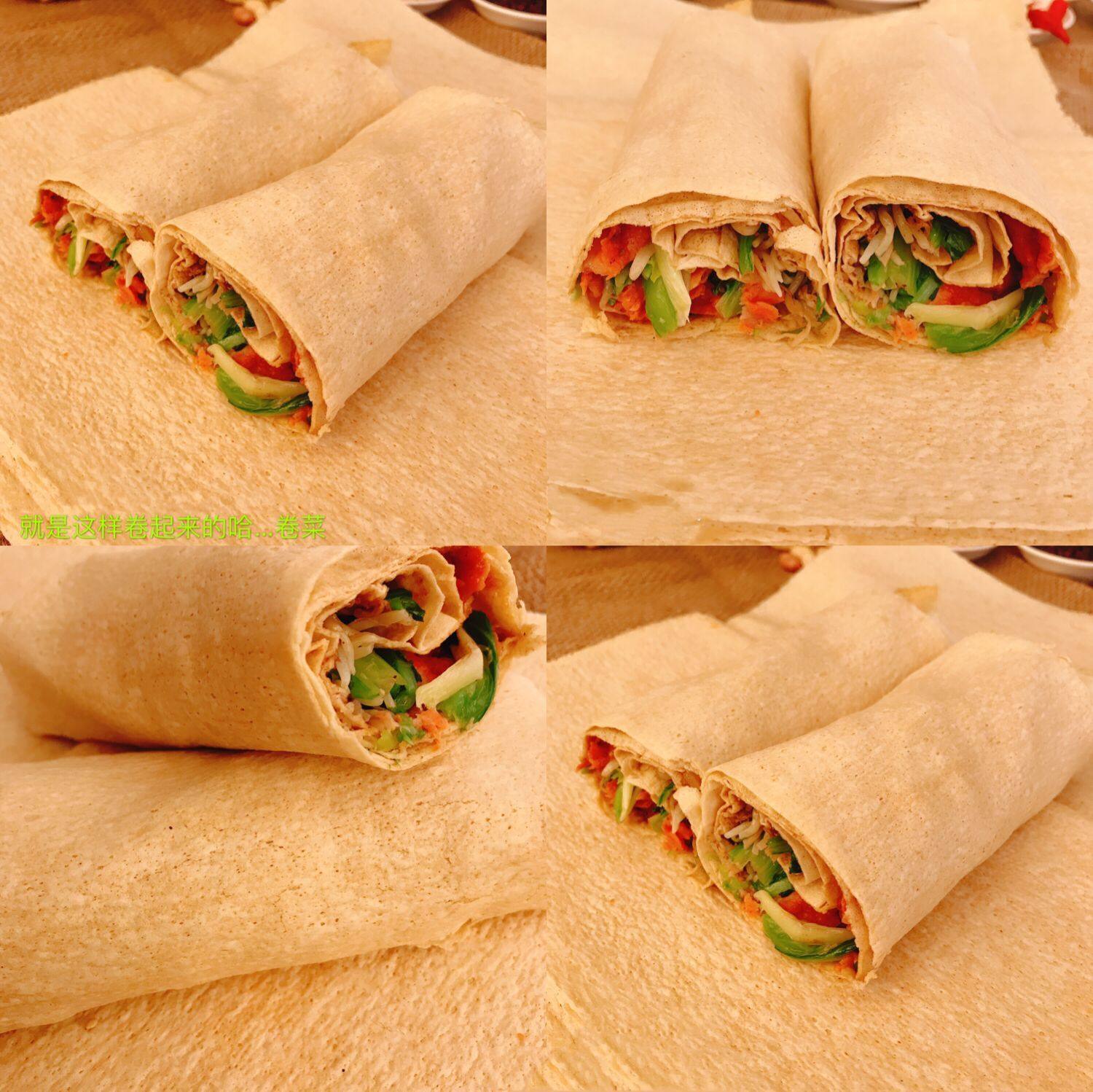 1斤全麦粗粮煎饼【拍两份送小菜 2张煎饼】早餐方便速食低脂现做