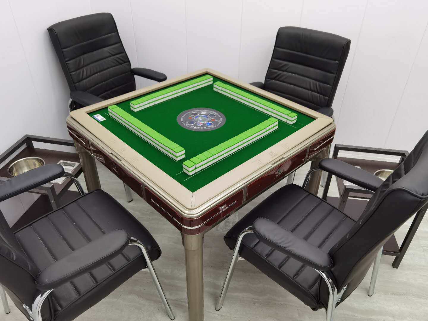 麻将桌椅自动麻将机加高背棋牌椅子麻将桌办公椅家用餐自动麻将机