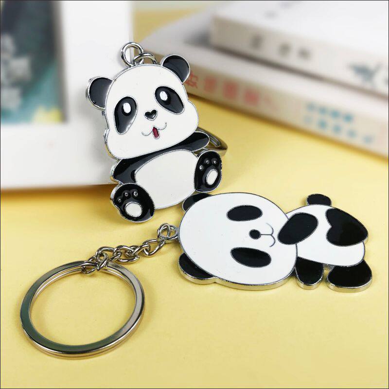 成都文创金属熊猫钥匙扣可爱创意礼物钥匙钥匙包钥匙扣