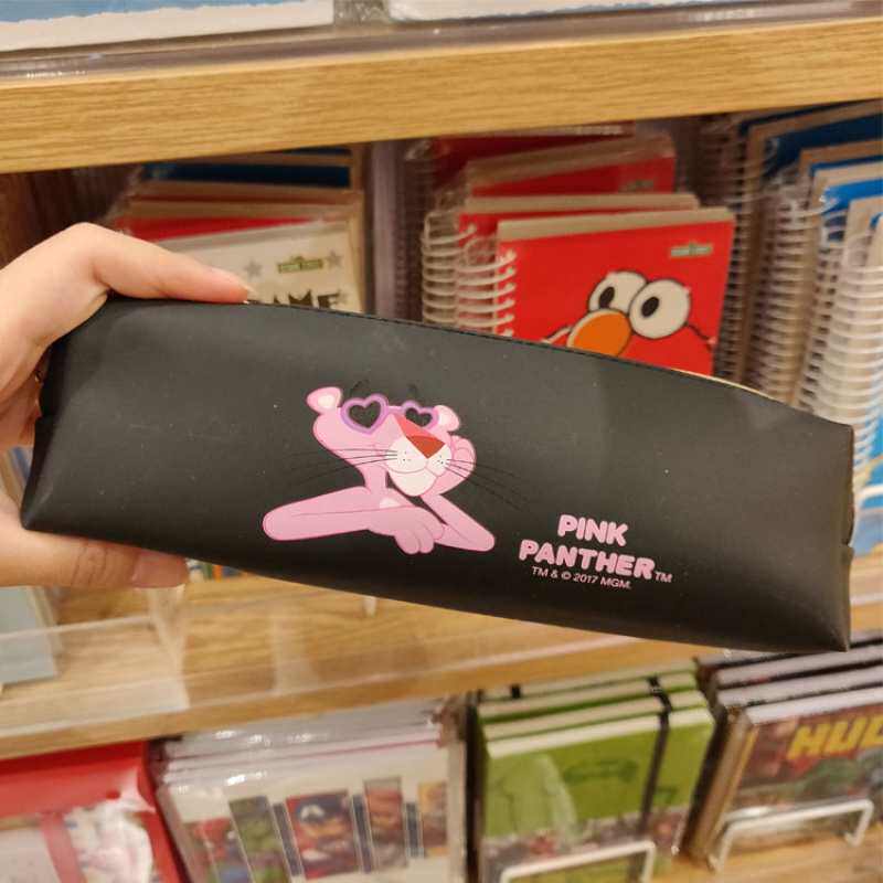 miniso名创优品粉红豹果冻硅胶pvc笔袋学生文具用品笔袋