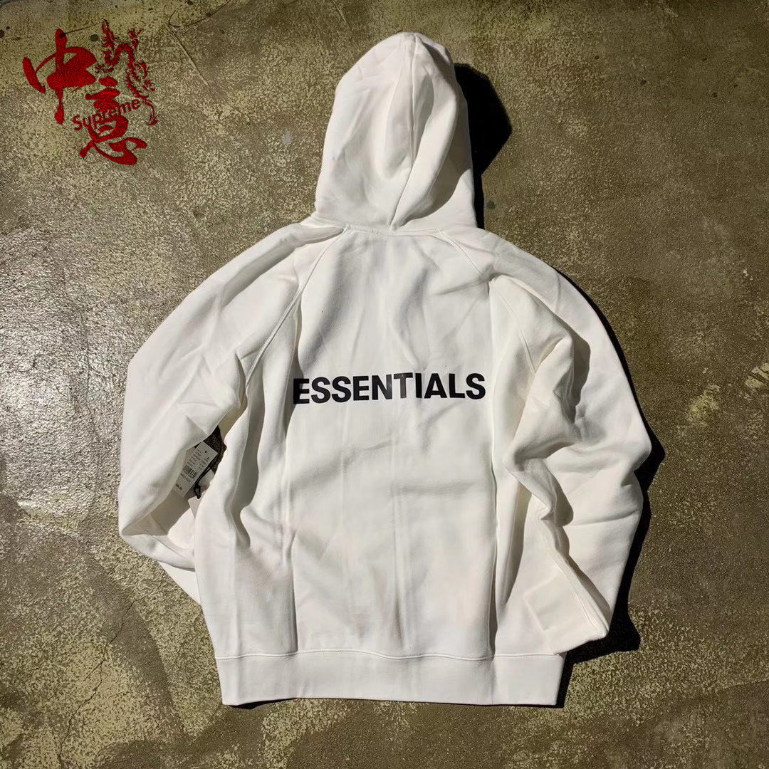 中意fogessentials20ss复线高街立体logo拉链连帽运动茄克