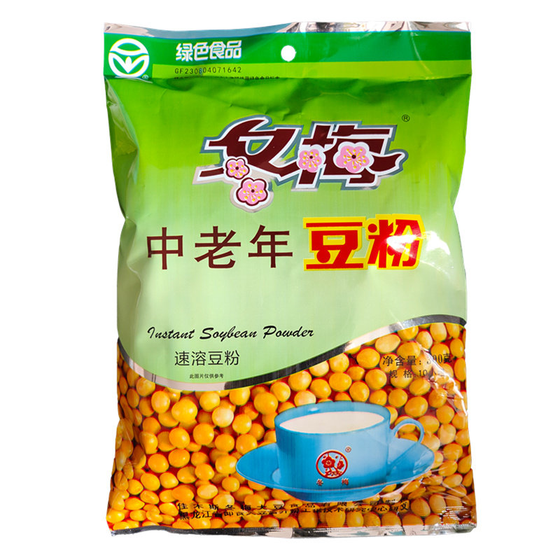 豆粉佳木斯冬梅大豆早餐中老年300g袋装原味蔗糖豆浆