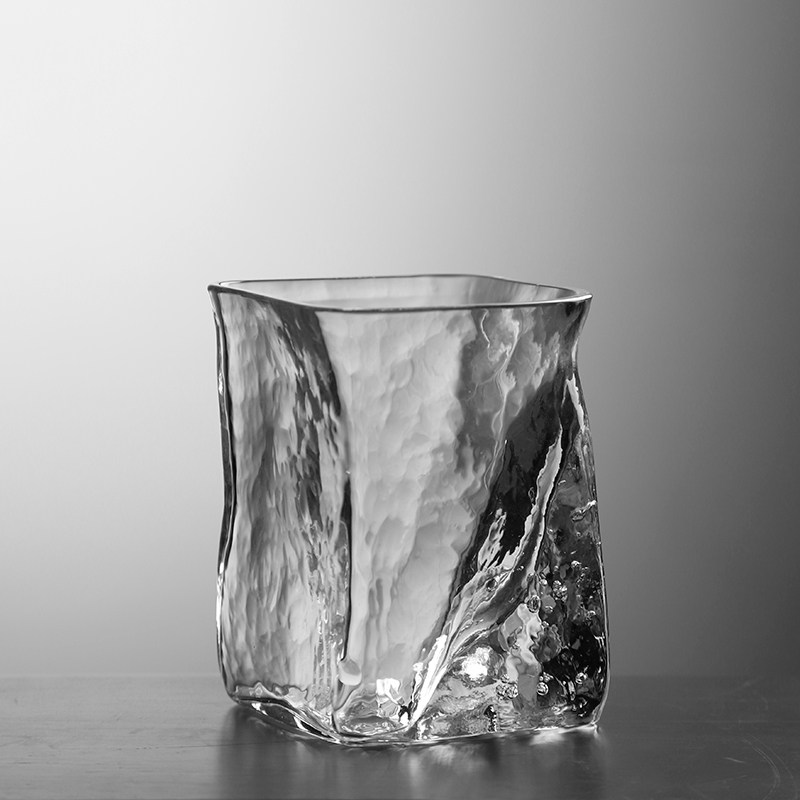 水晶玻璃杯威士忌酒杯荒木樱子茶杯日本设计师牛奶玻璃杯