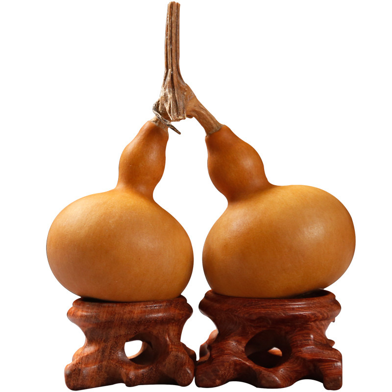 天然连体小葫芦 带龙头摆件文玩手捻把玩 挂件风水家居随身精品