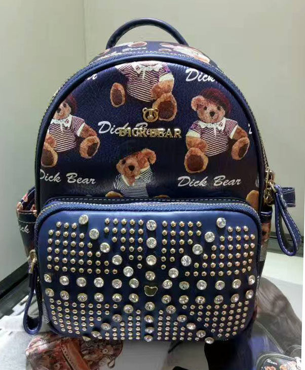 双肩背包dickbear迪克熊2020新款2934学院女包双肩背包