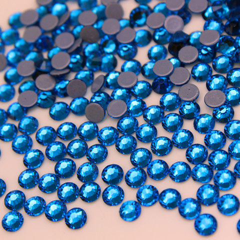 精品钻开普蓝水晶玻璃钻衣服贴羊毛衫鞋子粘钻其他diy饰品配件