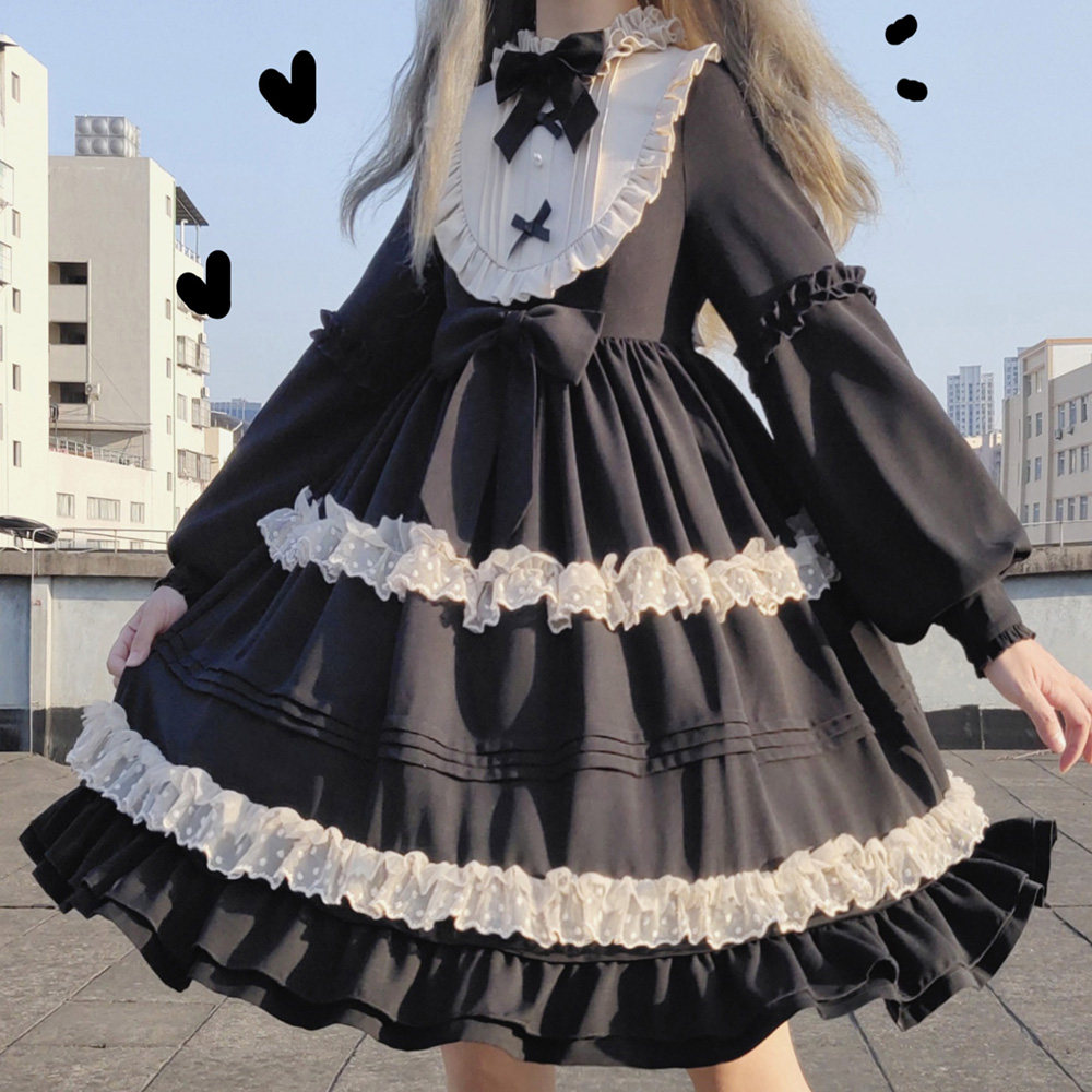 原创设计玫瑰之恋oplolita日常洋装洛丽塔全套连衣裙