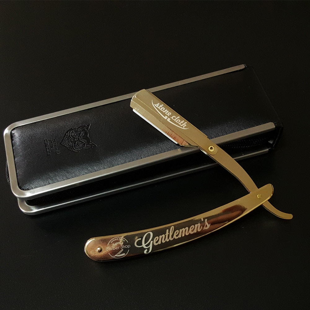 剃刀刮刀石头布直刃剃须刀老式刮脸修面理发师换刀剃须刀