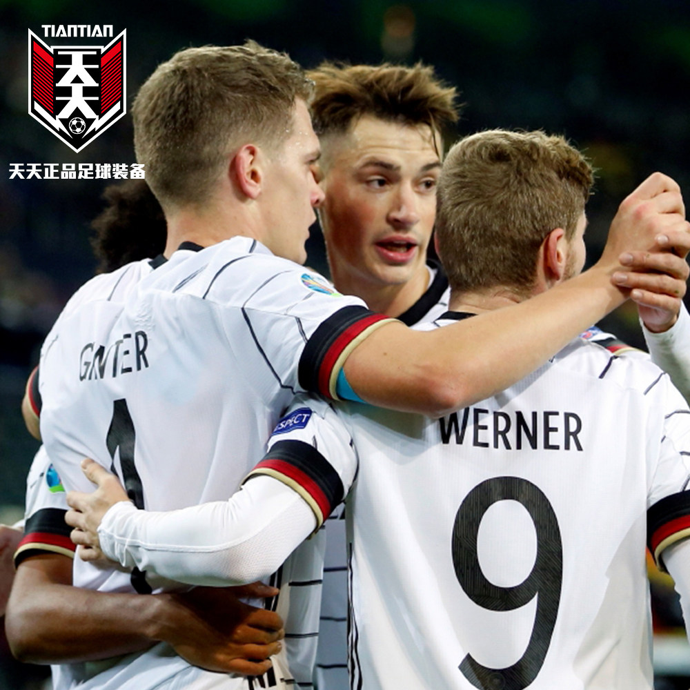 天天正品阿迪达斯2021欧洲杯德国主场球衣6号基米足球服