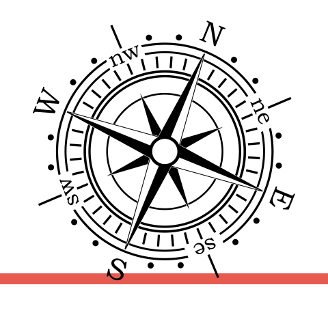 航海罗盘指南针导航图案贴画海洋航行探险玻璃门墙贴