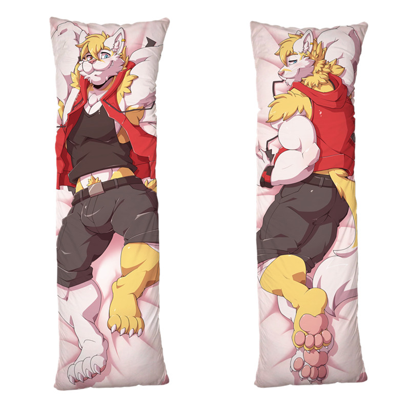 腐大兽人动漫卡通周边身抱枕头半兽人furry肌肉老虎靠垫