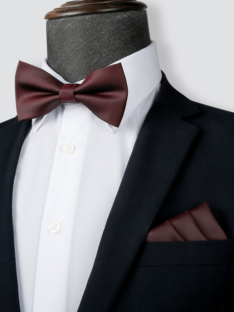 领结男士红色结婚礼结婚新郎高档西装纯色蝴蝶结领结
