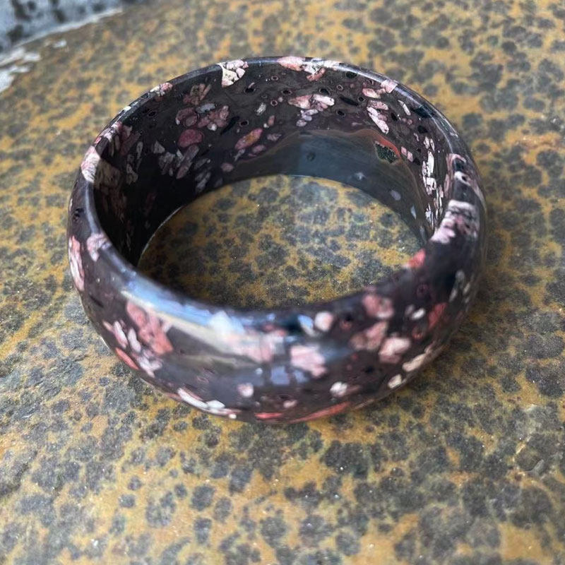 安化冰碛岩店天然石头纯手工艺饰品男女百搭手镯茶壶