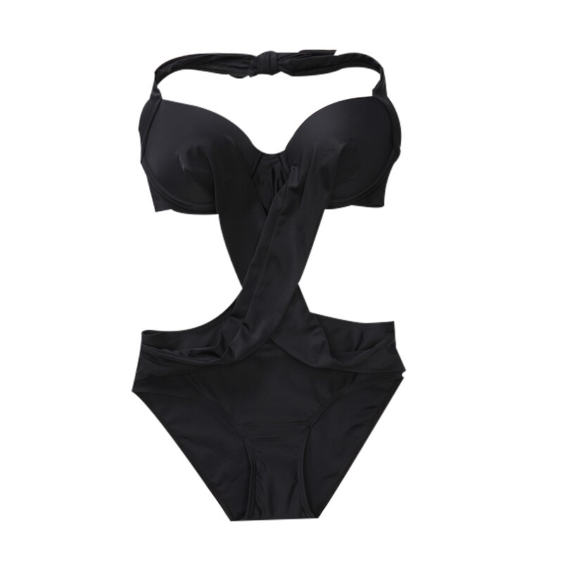 比基尼连体海边温泉风泡jk显瘦泳衣夏连体新款连体泳衣