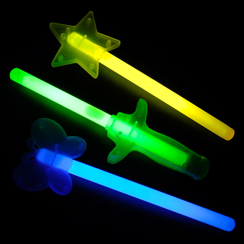 发光荧光造型武器玩具加油五星夜光荧光棒