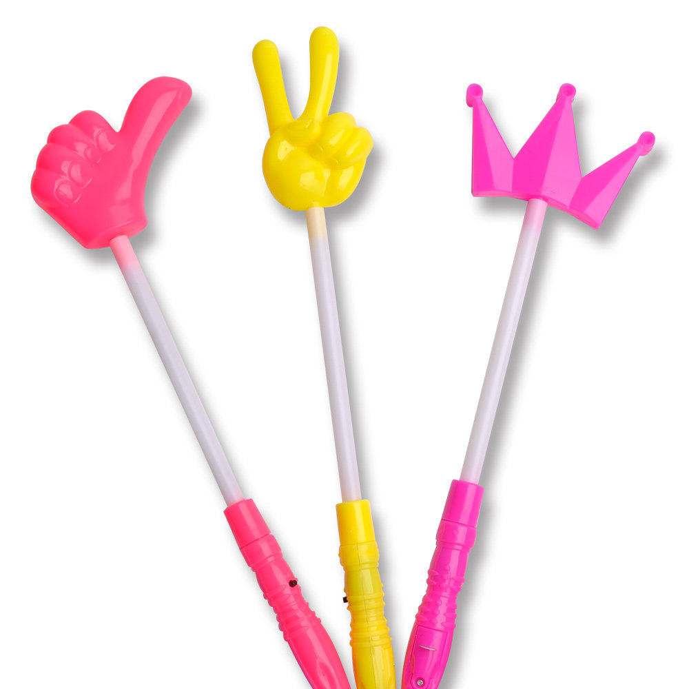 胜利手势造型闪光棒大拇指造型荧光棒 皇冠发光棒助威棒夜光棒