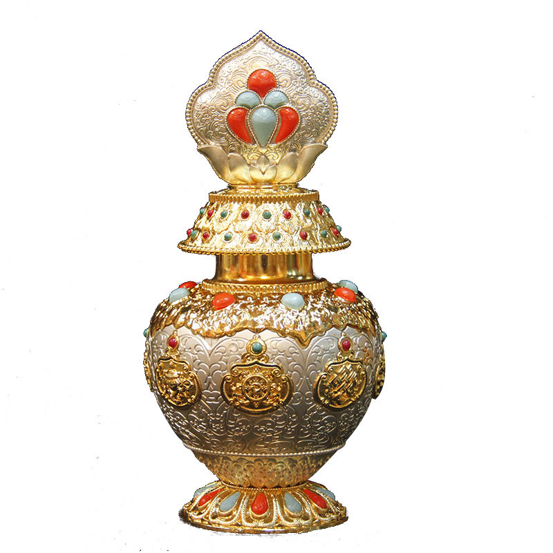 藏传密宗法器宝瓶财神摩尼宝瓶吉祥八宝供佛平安八吉祥摆件大小号