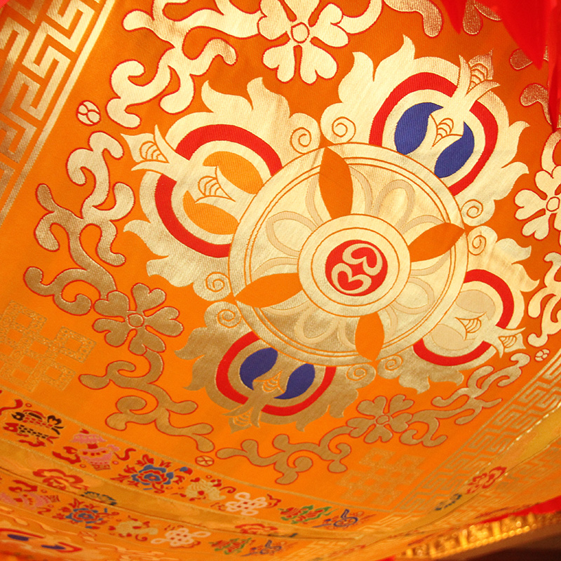 藏传佛教藏式布料天棚佛顶罩子佛堂装饰伞盖幡盖佛教工艺品