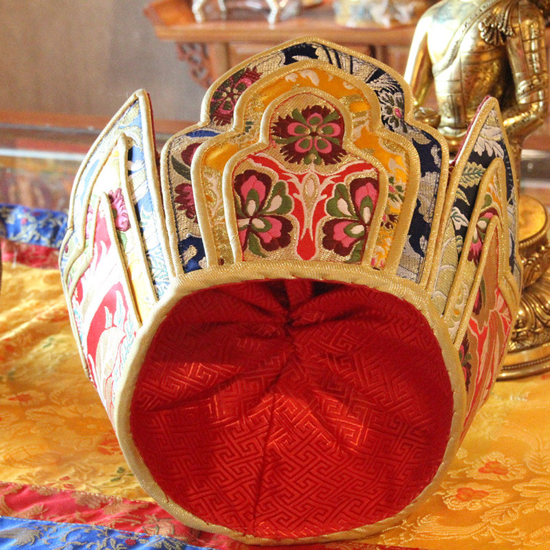 帽子藏传佛教僧帽尼泊尔法会专用上玛派师父法师帽子