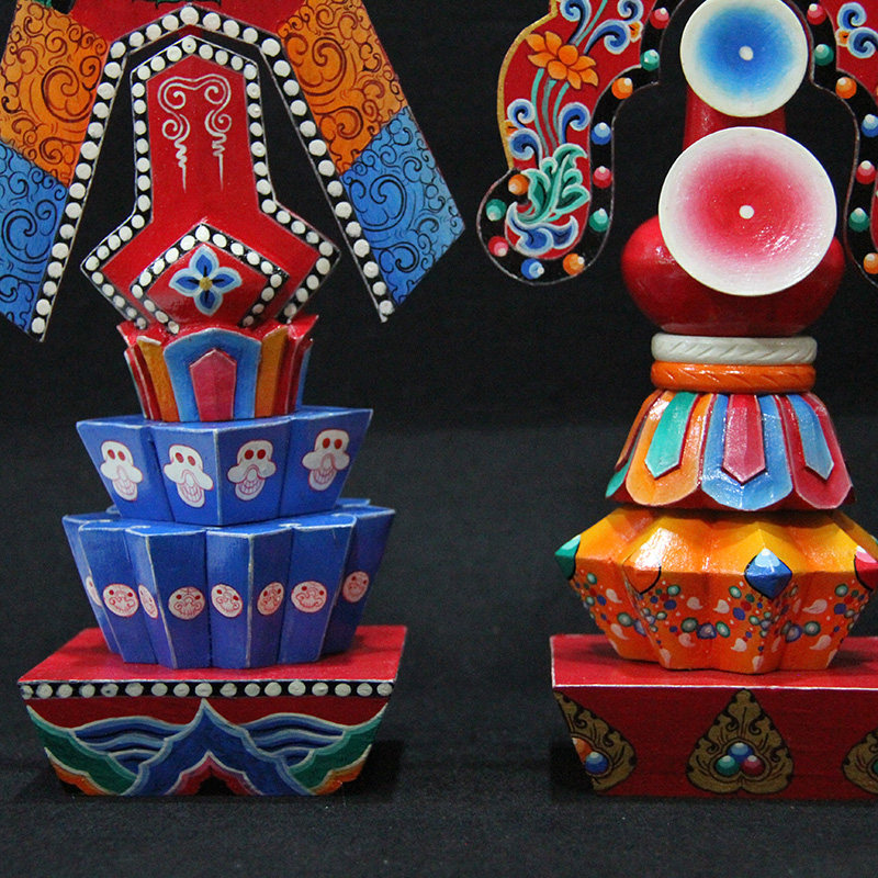 尼泊尔彩绘三根根本朵玛本尊空行行上摆件藏传佛教佛教工艺品