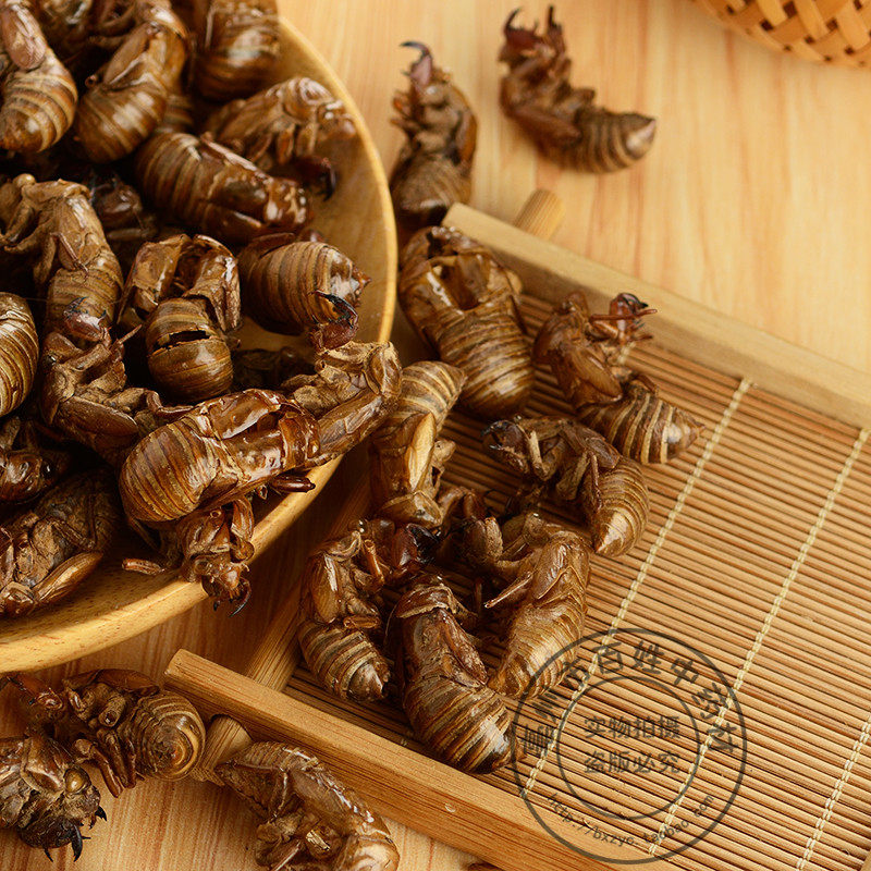 蝉蜕中药材虫蜕水洗蝉衣虫退蝉壳知了散装100g其他药食同源食品