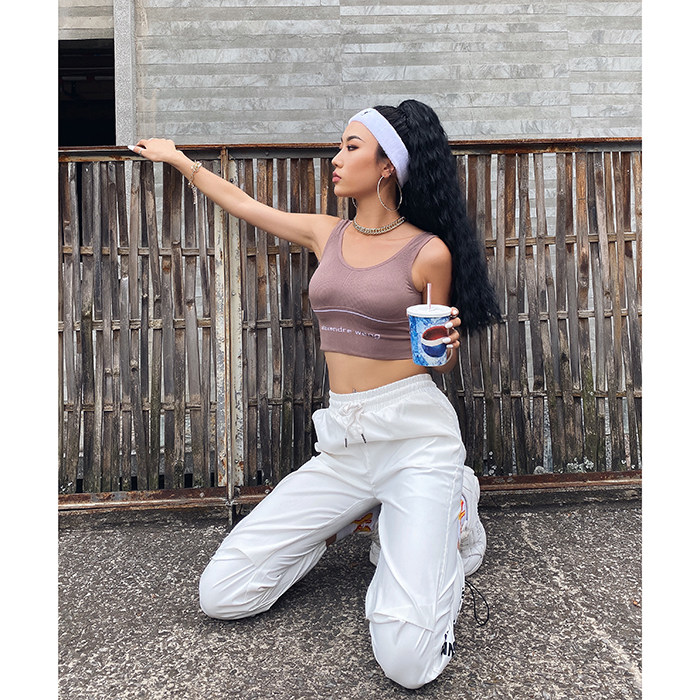 清仓lazer英文字母吊带背心网红百搭运动打底背心吊带