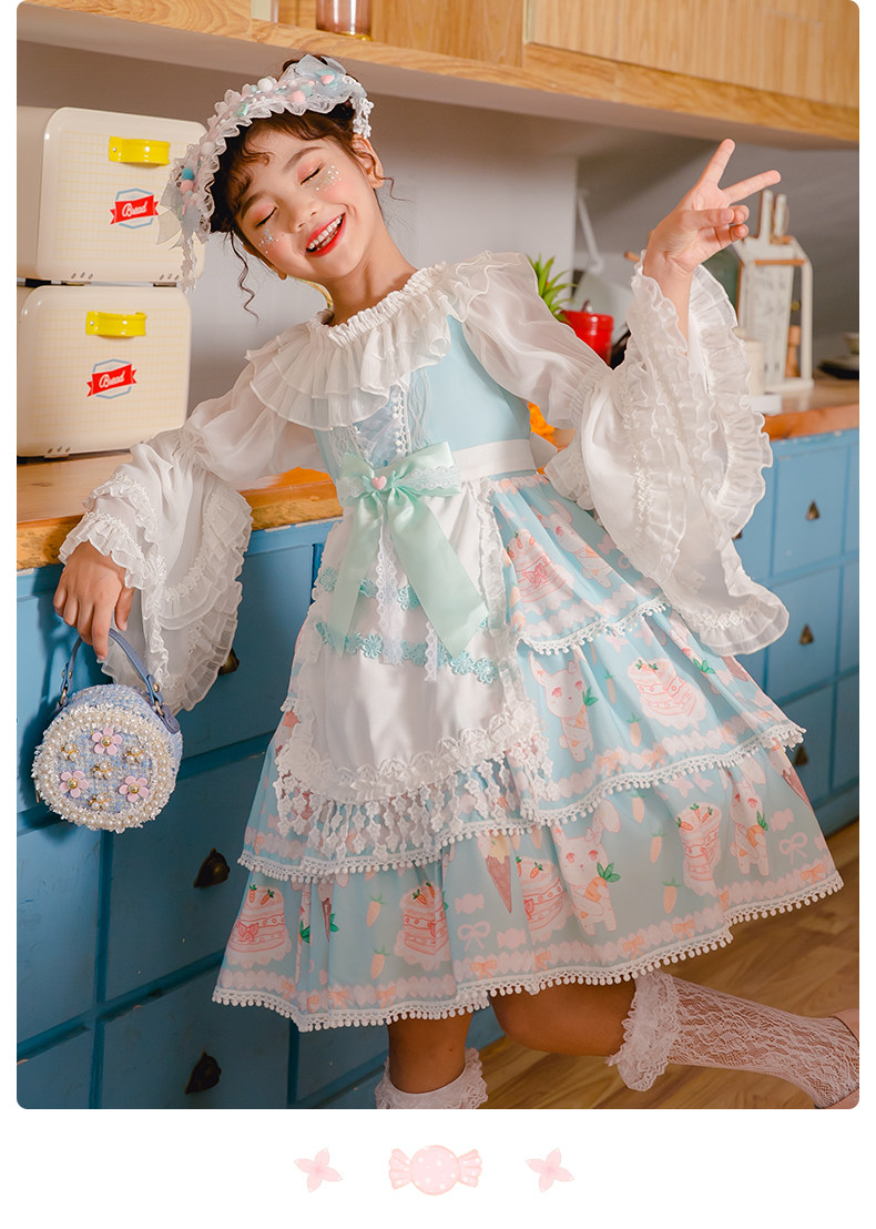 夏季童装lolita女大童宝宝宝萝莉蓬蓬公主洛丽塔连衣裙