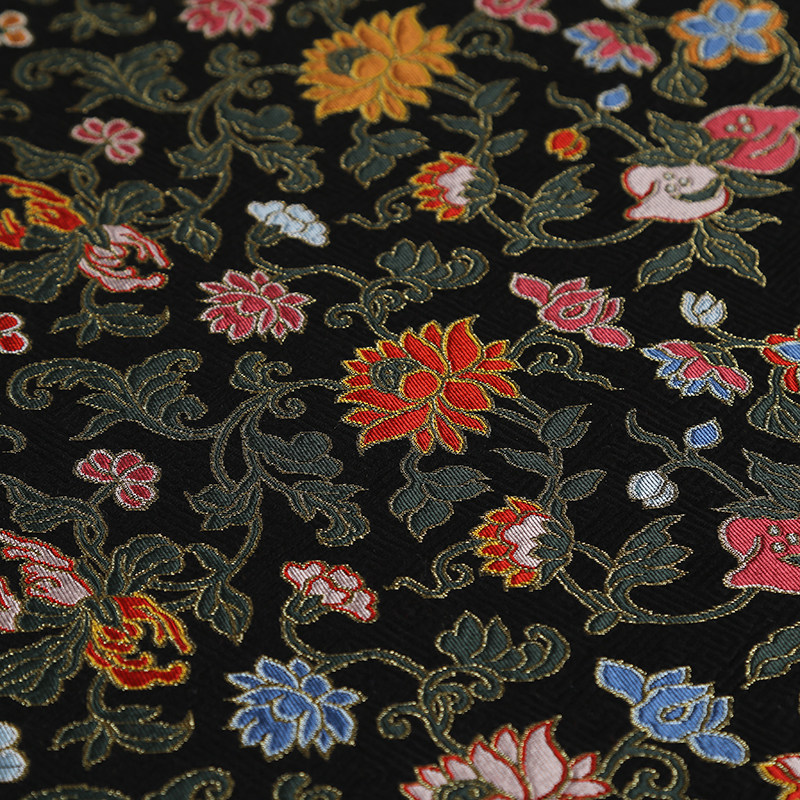 云锦中国传统工艺织法中式服装旗袍真丝布料海绵垫