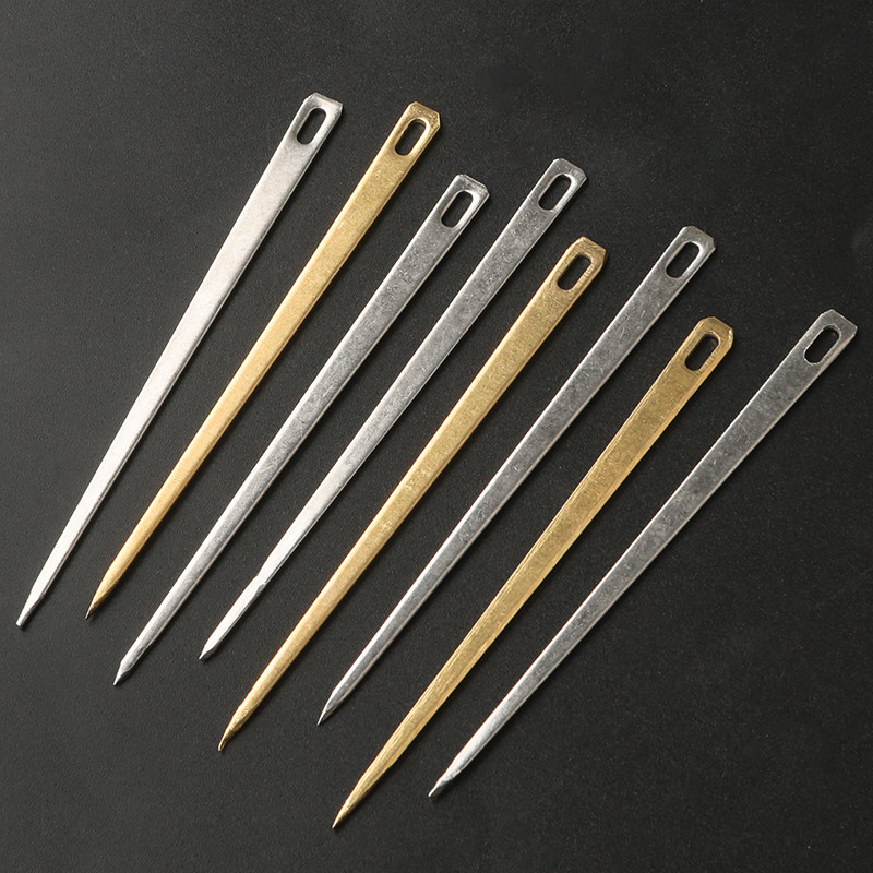 包粽针传统大号大孔铜针扁针粽针不锈钢端午粽子针