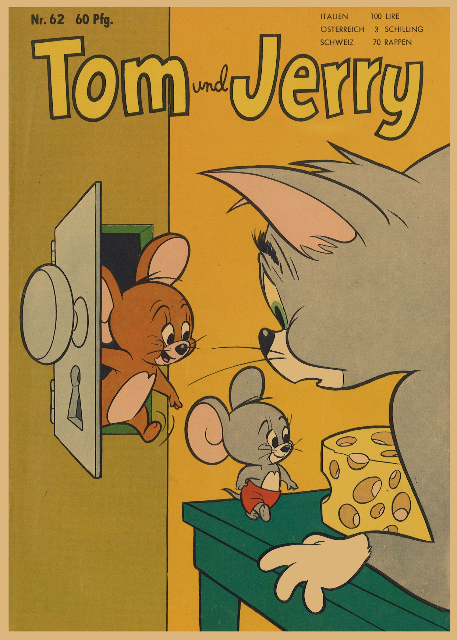猫和老鼠汤姆杰瑞tomandjerry动漫牛皮纸复古海报现代装饰画
