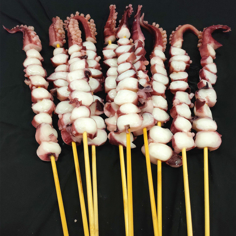 大串龙珠串新鲜半成品烧烤油炸铁板鱿鱼冷冻100串冷冻鱿鱼