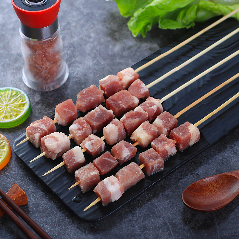 粒串牛肉雪花牛仔20串10包冷冻半成品烧烤铁板牛丸