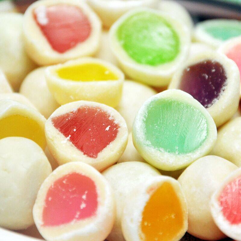 好利源脆皮鲜乳球夹心软糖牛奶糖500g包结婚庆喜糖果