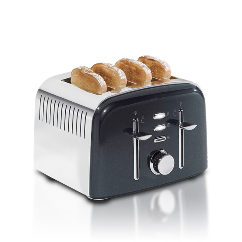 烤面包出口面包机家用全自动早餐多士炉4片不锈钢面包片机多士炉