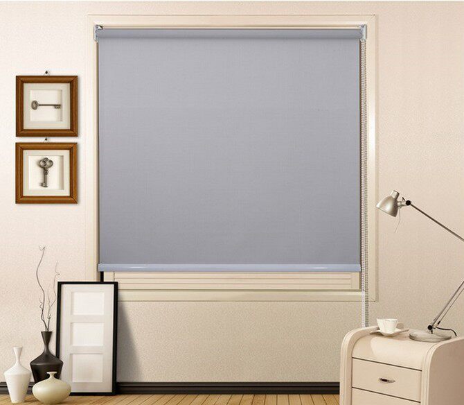 窗帘遮光卷帘不透光办公室客厅卧室拉珠升降卷帘