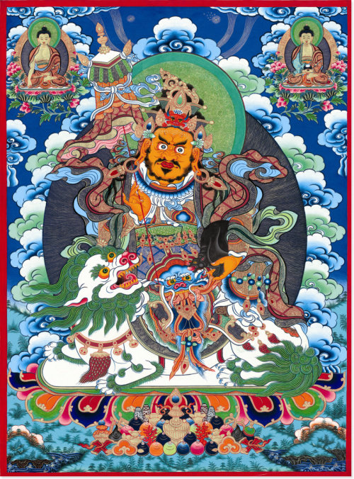 唐卡佛像西藏财神现代装饰包邮真复制个性装饰画藏族唐卡