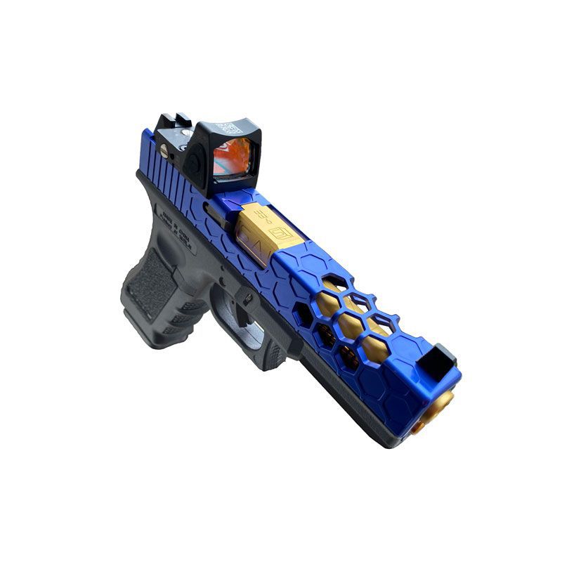 忽必烈p1s蜂窝滑套上身总成水弹玩具改装金属竞技滑架rmr红点瞄