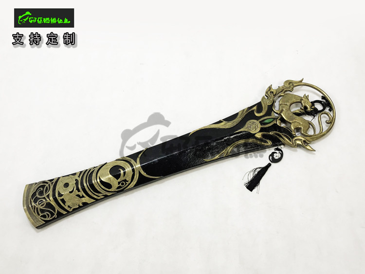 邪恶猫熊剑网纯阳100级大橙太虚剑意cosplay实木cosplay配件