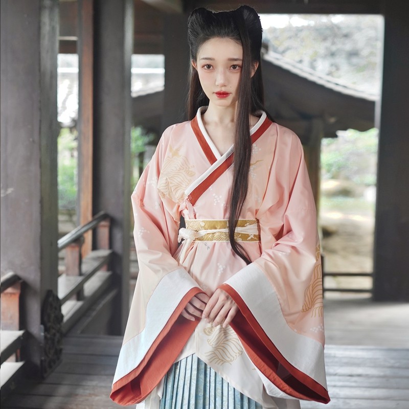 dear轻舟原创曲裾襦裙汉服女改良仙女古风摄影汉服