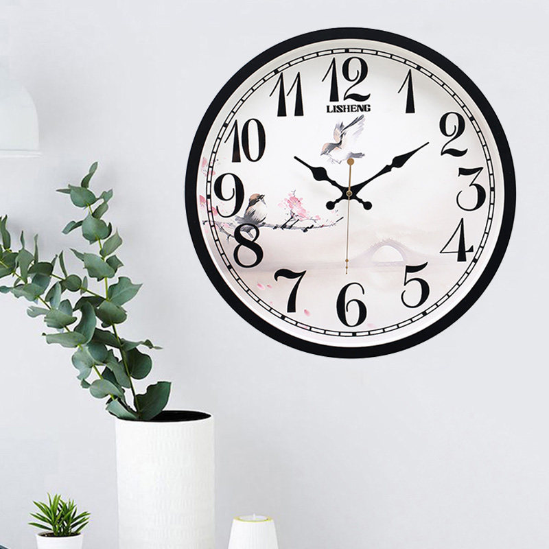 现代简约客厅静音挂钟欧式田园创意钟表个性大号挂钟