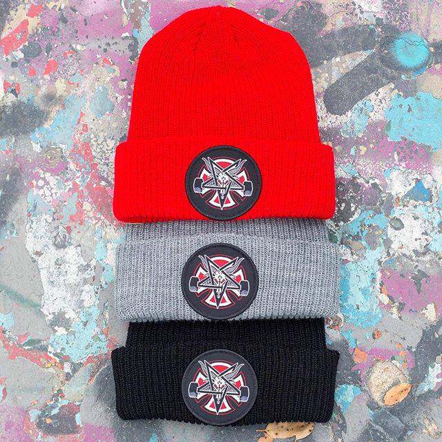 滑板thrasherindy合作帽子火焰冷帽毛线针织发动帽子