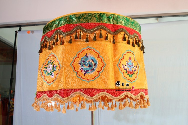 佛教用品宝盖黄龙伞直径1米八吉祥华盖经幢幡盖佛堂织锦布刺绣品