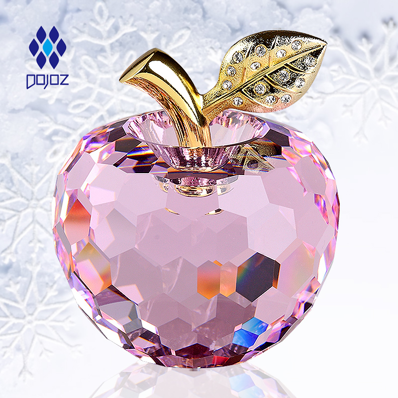 摆件礼物水晶苹果生日女高高档工艺品桌面平安果摆件