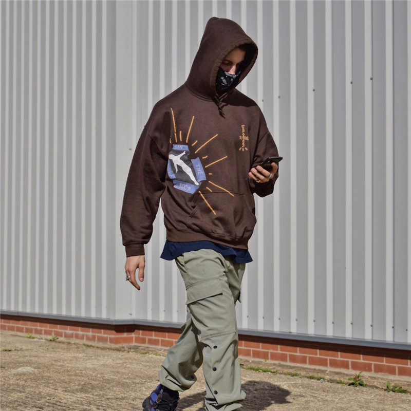 travisscott梯子astroworld帽衫ts男女宽松美潮秋冬卫衣