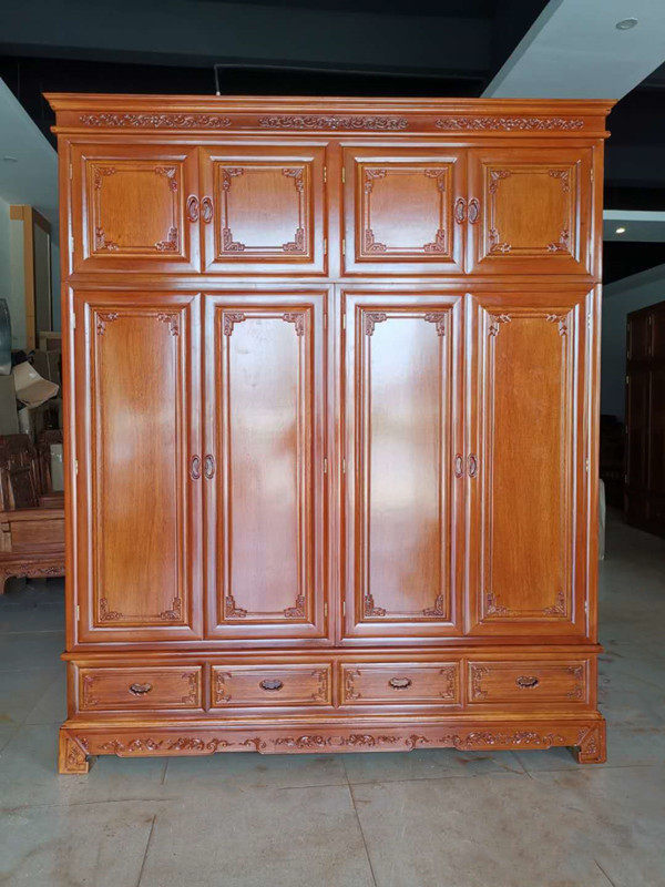 红木家具顶箱柜花梨木色菠萝格全实木储物衣柜新中式简约衣橱直销