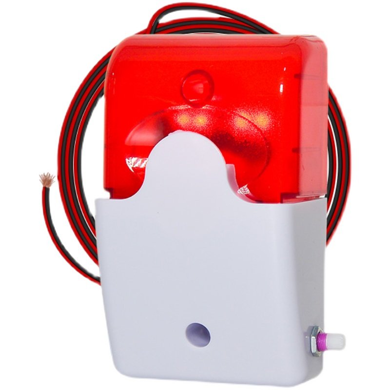 声光送胶报警器5v12v24v220v声音可调有线报警喇叭警号报警主机