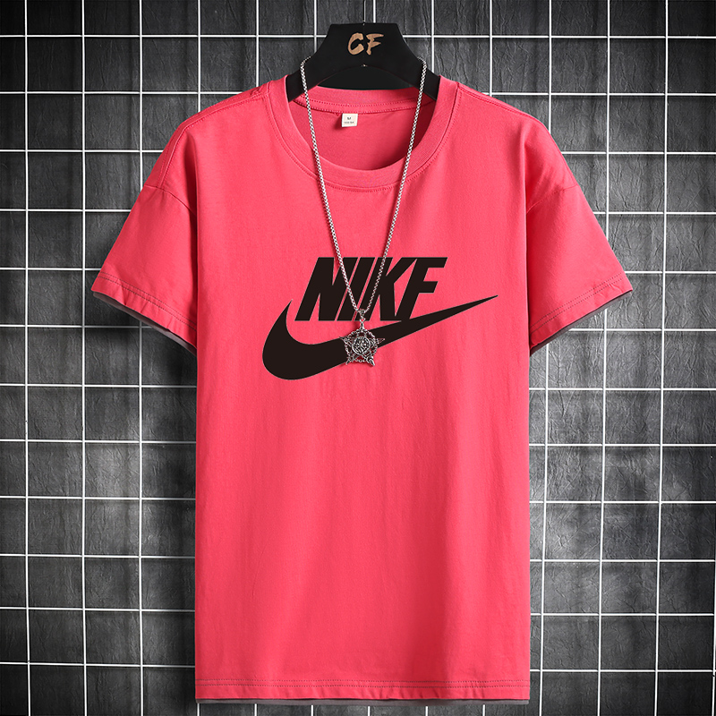 100%纯棉短袖T恤男夏季圆领宽松打底衫潮流2021新款学生体恤半袖