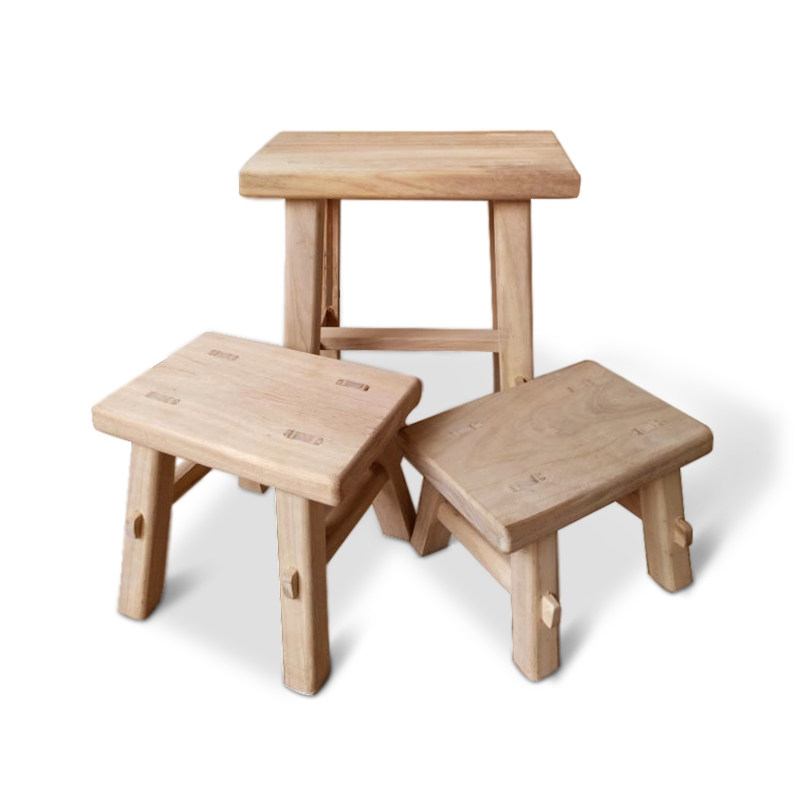 四脚八叉香樟樟木小板凳整板全榫结构无钉凳子矮凳