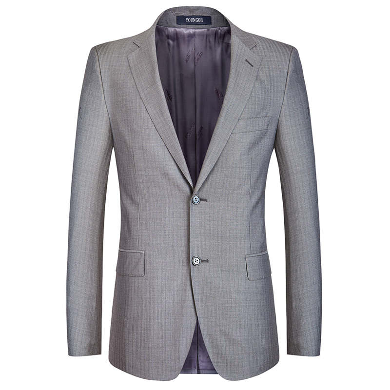 雅戈尔专柜3680元男士西服上衣商务正装羊毛桑蚕丝西装TX22615-12