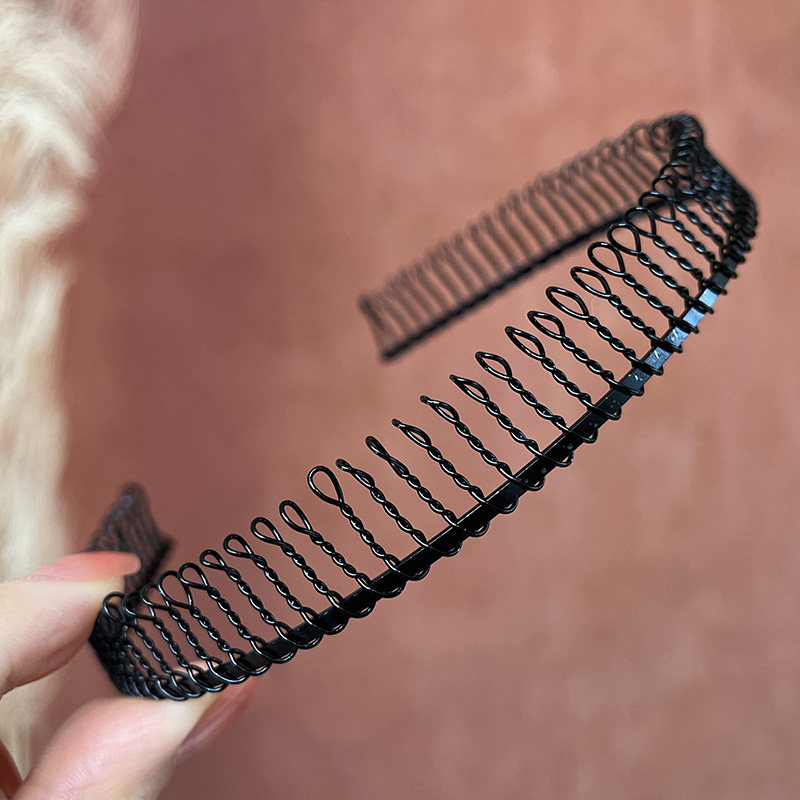 带齿防滑发箍女头箍发卡发捆铁丝老式老年人老太太发饰